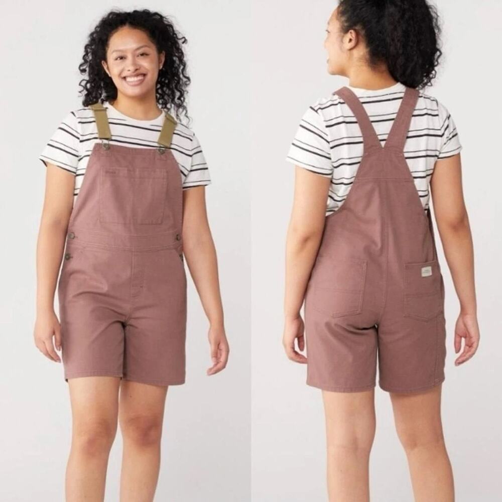REI Co-Op Women's Trailsmith Short Overalls Size 8 Dusty Pink Outdoor Hiking